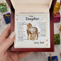 TO MY DAUGHTER - PROUD TO BE YOUR FATHER - LOVE KNOT NECKLACE