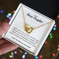 To My Bonus Daughter - I Love You - Interlocking Hearts Necklace Gift Set