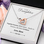 To My Daughter - Together Forever - Interlocking Hearts Necklace Gift Set
