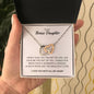 To My Bonus Daughter - I Love You - Interlocking Hearts Necklace Gift Set