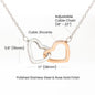 To My Bonus Daughter - I Love You - Interlocking Hearts Necklace Gift Set