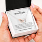 To My Bonus Daughter - I Love You - Interlocking Hearts Necklace Gift Set