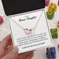 To My Bonus Daughter - I Love You - Interlocking Hearts Necklace Gift Set