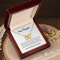 To My Bonus Daughter - I Love You - Interlocking Hearts Necklace Gift Set