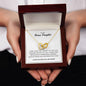 To My Bonus Daughter - I Love You - Interlocking Hearts Necklace Gift Set