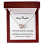 To My Bonus Daughter - I Love You - Interlocking Hearts Necklace Gift Set