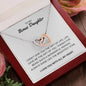 To My Bonus Daughter - I Love You - Interlocking Hearts Necklace Gift Set