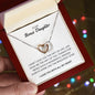To My Bonus Daughter - I Love You - Interlocking Hearts Necklace Gift Set