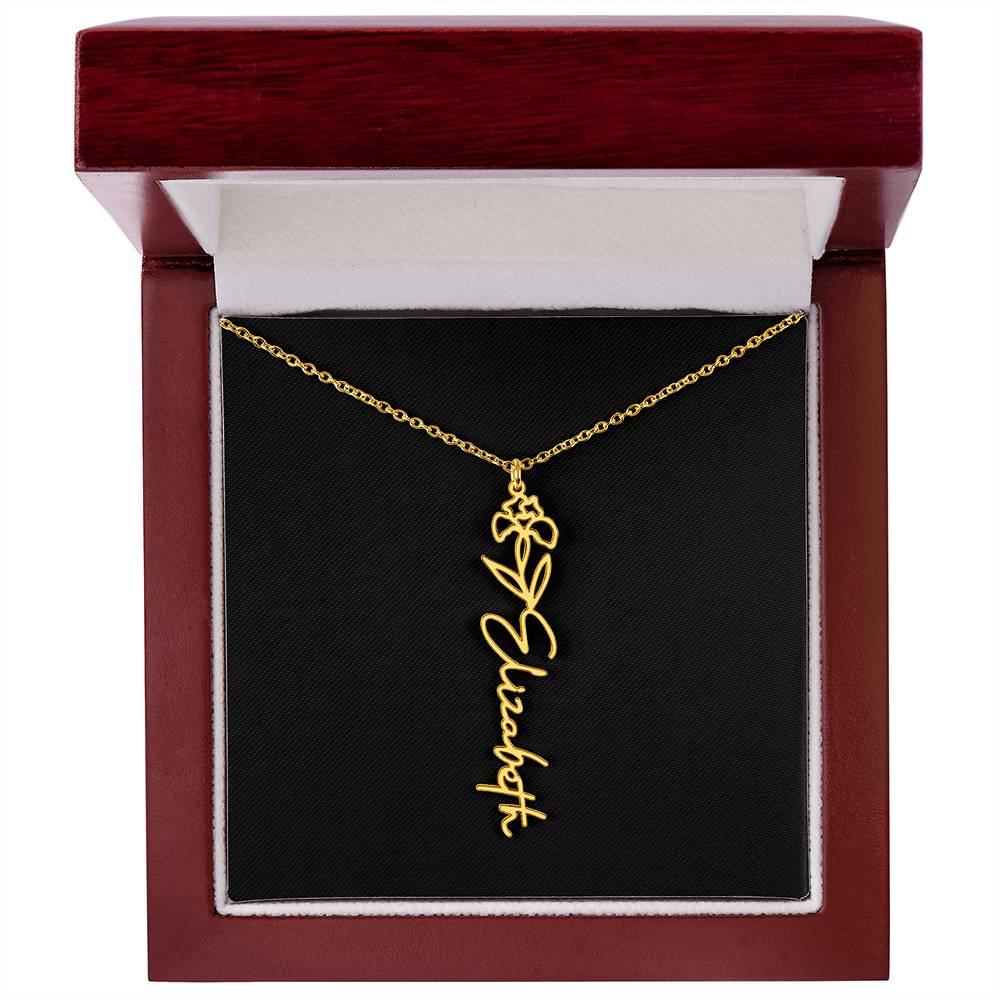 Custom Flower Name Necklace - A truly unique Gift Idea