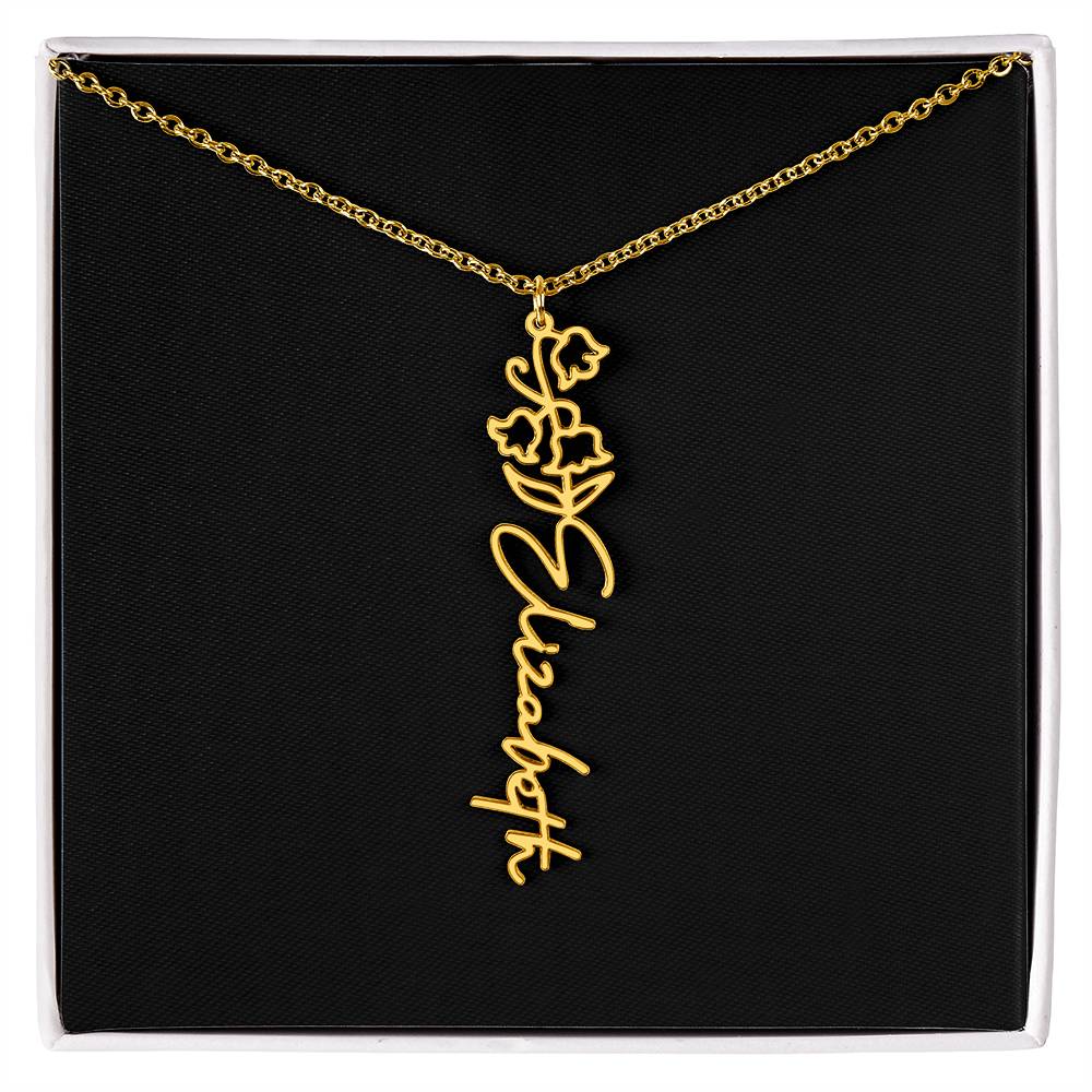Custom Flower Name Necklace - A truly unique Gift Idea