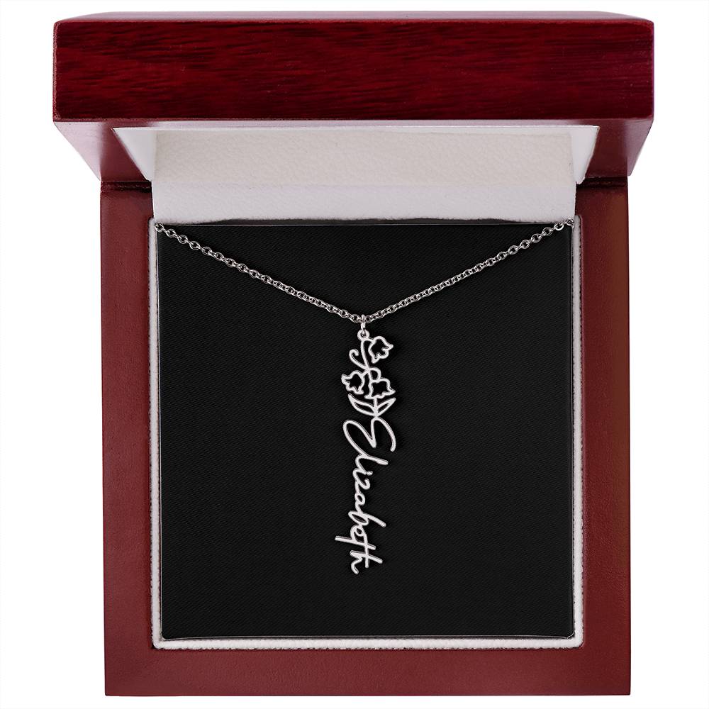 Custom Flower Name Necklace - A truly unique Gift Idea
