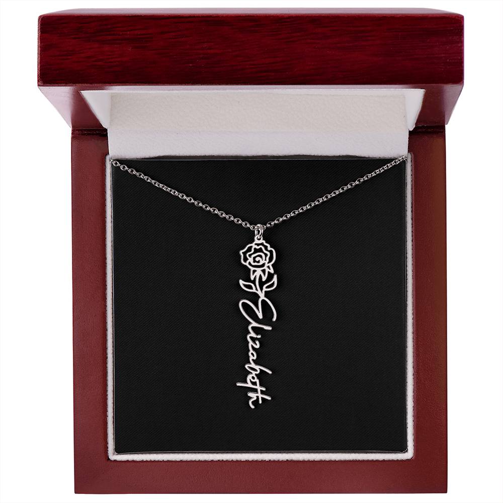 Custom Flower Name Necklace - A truly unique Gift Idea