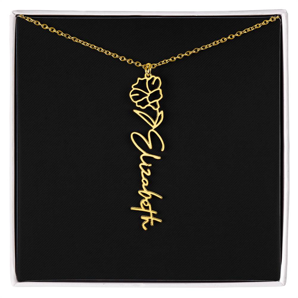 Custom Flower Name Necklace - A truly unique Gift Idea