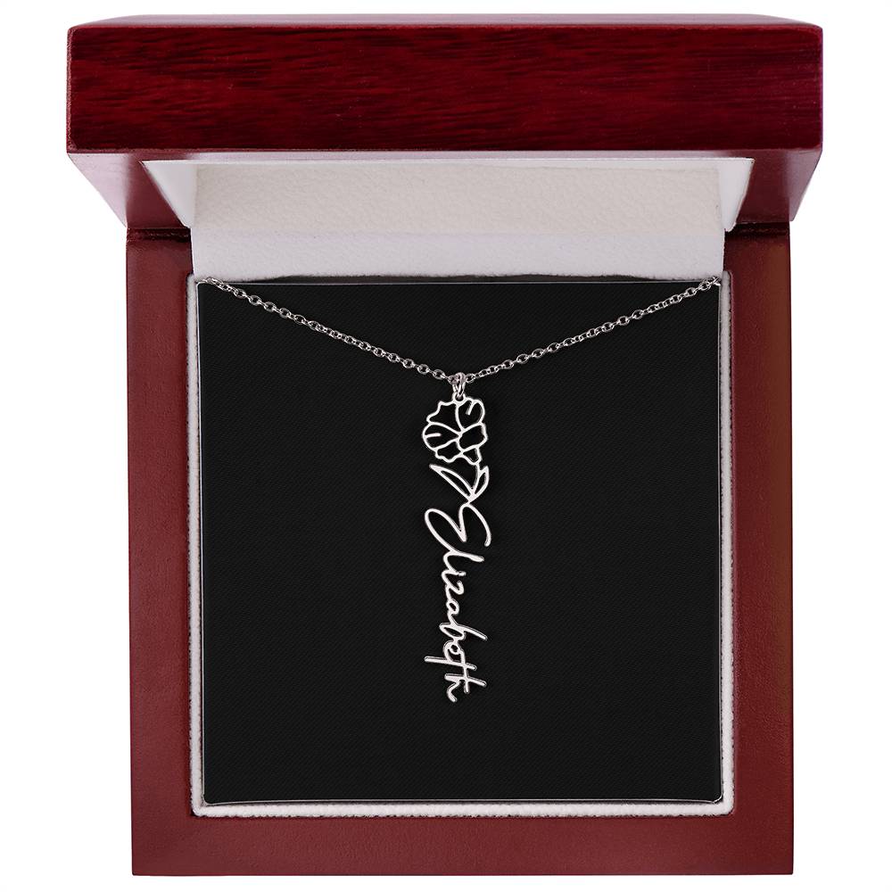 Custom Flower Name Necklace - A truly unique Gift Idea