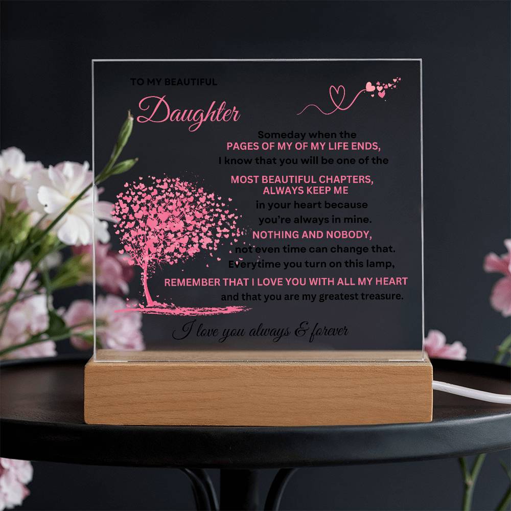 To My Beautiful Daughter - Beautiful Chapters - Acrylic Plaque Gift