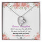 To My Bonus Daughter - Daughter In Law - Gift of You - Forever Love Necklace Gift Set