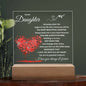 TO MY DAUGHTER - Square Acrylic Night Light Lamp - Gift