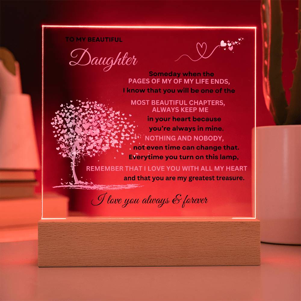 To My Beautiful Daughter - Beautiful Chapters - Acrylic Plaque Gift