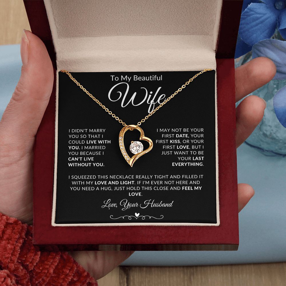 To My Beautiful Wife | Forever Love Necklace