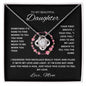 To My Beautiful Daughter, Love Mom | Love Knot Necklace