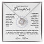 To My Beautiful Daughter, Love Mom | Love Knot Necklace