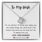 To My Wife, from Husband | Love Knot Necklace