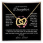 To My Beautiful Daughter, Love Dad | Interlocking Hearts Necklace