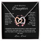 To My Beautiful Daughter, Love Dad | Interlocking Hearts Necklace