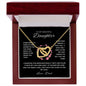 To My Beautiful Daughter, Love Dad | Interlocking Hearts Necklace