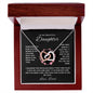 To My Beautiful Daughter, Love Dad | Interlocking Hearts Necklace