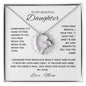 To My Beautiful Daughter, Love Mom | Forever Love Necklace