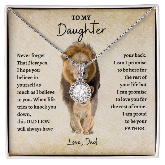 To My Daughter - Proud Lion - Love Dad | Eternal Hope Necklace