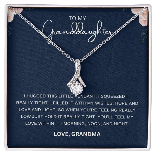 To My Granddaughter - Love Grandma - Alluring Beauty Necklace Gift Set