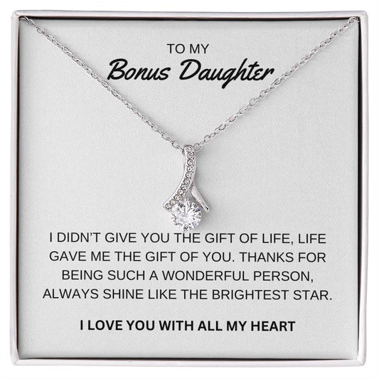 To My Bonus Daughter - The Gift Of You - Alluring Necklace Gift Set