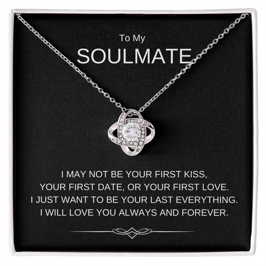 To My Soulmate - Love Knot Necklace - Gift for Her, Wife, Girlfriend
