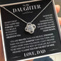 To My Daughter - Love Knot Necklace