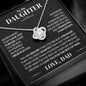 To My Daughter - Love Knot Necklace