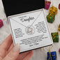 To My Beautiful Daughter - Love and Light - Love Knot Necklace Gift Set