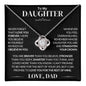 To My Daughter - Love Knot Necklace