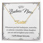 To My Badass Niece - Remember who you are - Personalized Name Necklace Gift Set