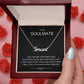 To My Soulmate -  Custom Name Necklace - Gift for Her Wife Girlfriend