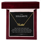 To My Soulmate -  Custom Name Necklace - Gift for Her Wife Girlfriend