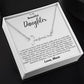 To My Beautiful Daughter- Proud of You, Love Mom  - Signature Style Name Necklace Gift Shop