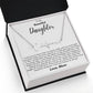 To My Beautiful Daughter- Proud of You, Love Mom  - Signature Style Name Necklace Gift Shop