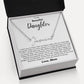 To My Beautiful Daughter- Proud of You, Love Mom  - Signature Style Name Necklace Gift Shop
