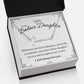 To My Badass Daughter - Straighten Your Crown - Customized Signature Style Name Necklace Gift Set