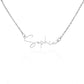 To My Badass Daughter - Straighten Your Crown - Custom Signature Style Name Necklace Gift Set