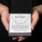 To My Bonus Daughter - I Love You - Signature Style Name Necklace