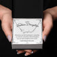 To My Badass Daughter - Straighten Your Crown - Customized Signature Style Name Necklace Gift Set