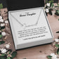 To My Bonus Daughter - I Love You - Signature Style Name Necklace